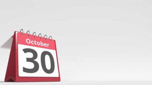 Videohive - October 31 Date on the Flip Desk Calendar Page - 39738777 - 39738777