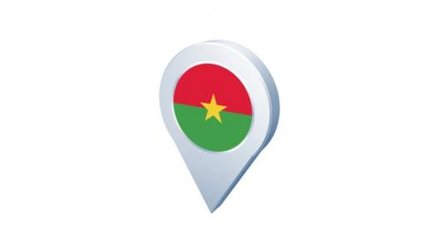 Videohive - Burkina Faso Flag Pin Icon - 39740298 - 39740298