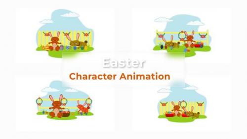 Videohive - Premiere Pro Easter Character Animation Scene Pack - 39718532 - 39718532