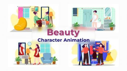 Videohive - Beauty Character Animation Scene Premiere Pro Templates - 39726198 - 39726198