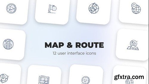 Videohive Map & Route- user interface icons 39696467