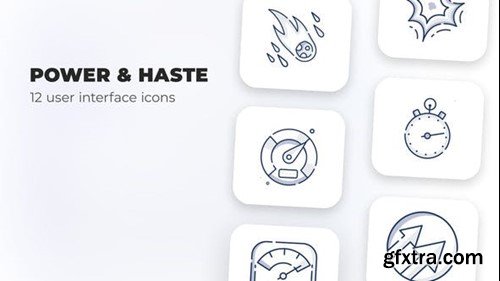 Videohive Power & Haste- user interface icons 39696935