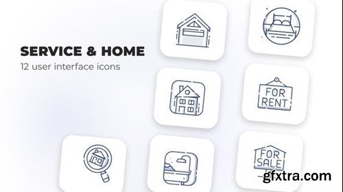 Videohive Service & Home- user interface icons 39697546