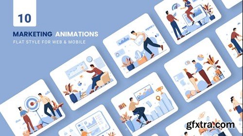 Videohive Digital Marketing Animations - Flat Concept 39741043