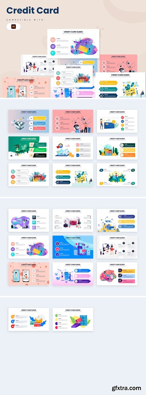 Business Credit Card Illustrator Infographics GWVV4UJ