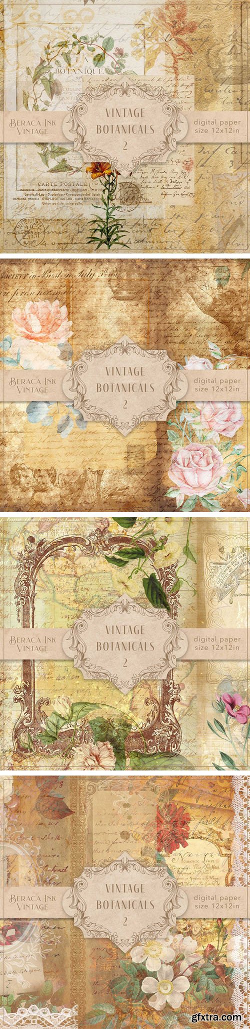 Vintage Botanical Textures Bundle