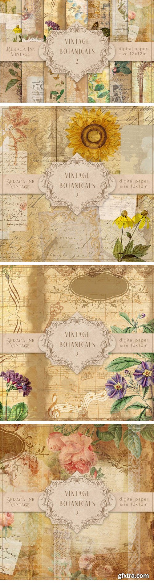 Vintage Botanical Textures Bundle