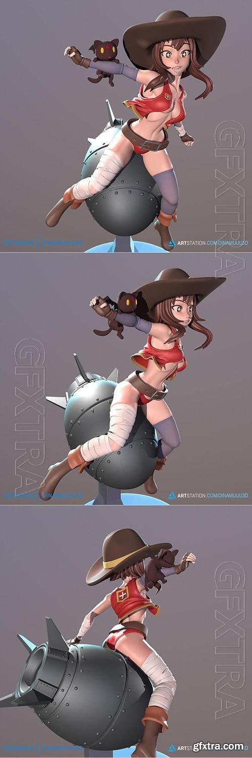 Megumin Explosion Nuke Rider 3D Print