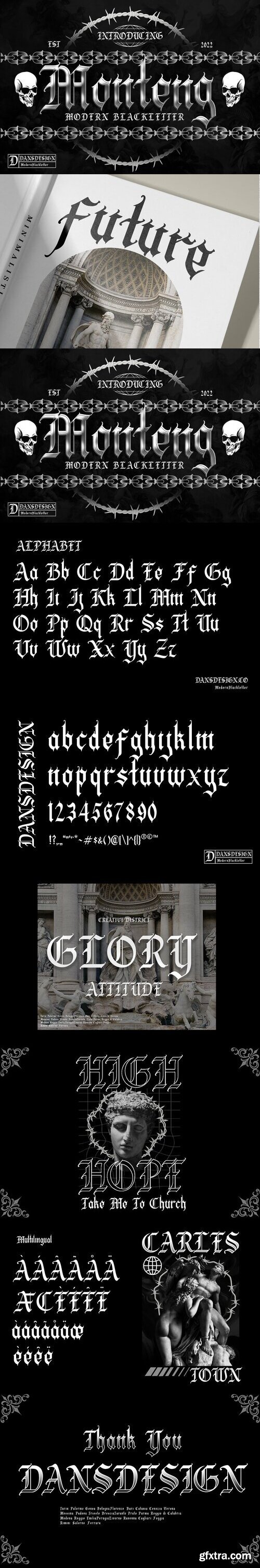 CreativeMarket - MONTENG MODERN BLACKLETTER 7410688