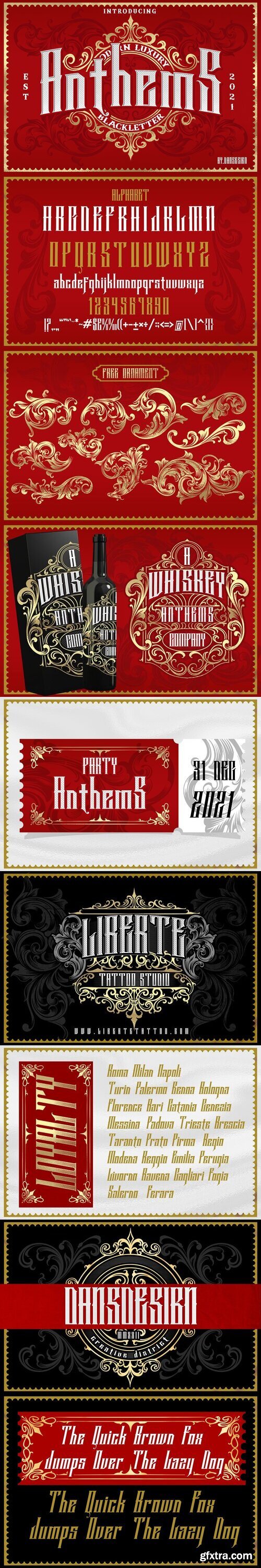 CreativeMarket - ANTHEMS MODERN BLACKLETTER 6876441