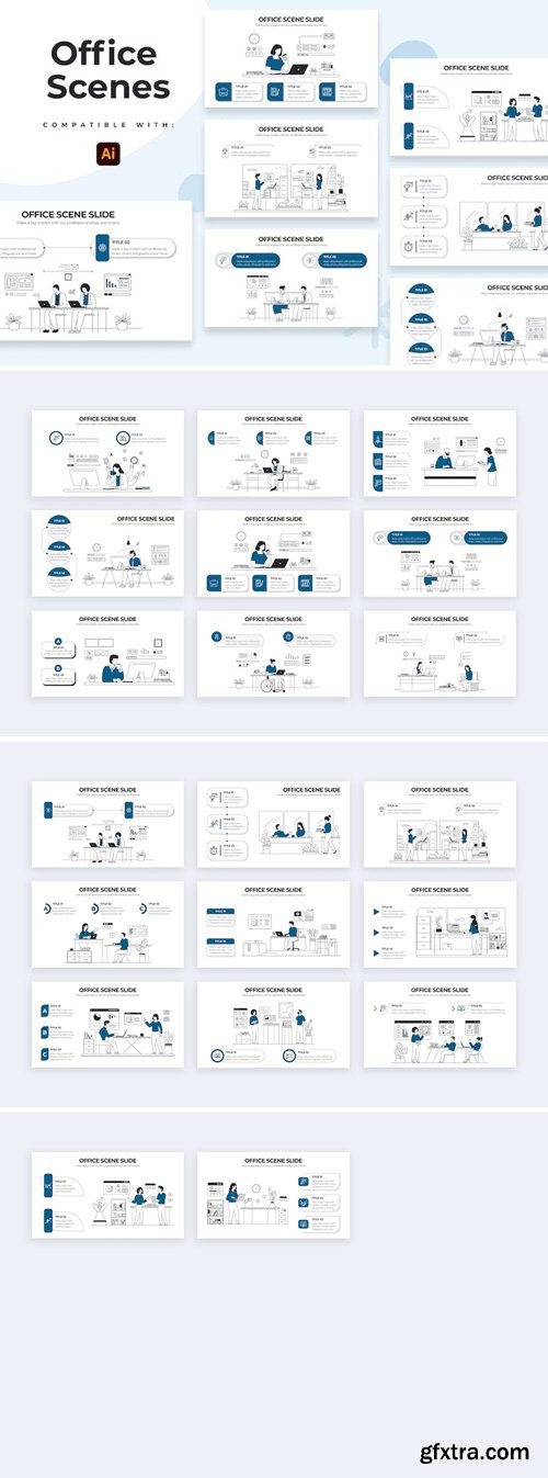 Business Office Scenes Illustrator Infographics CYQ2NZB