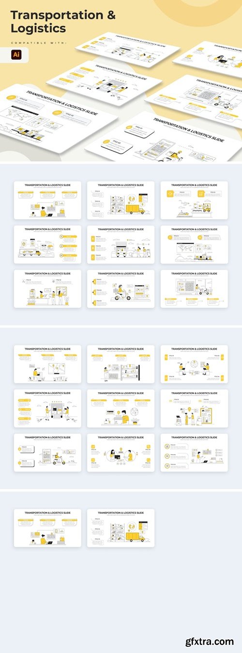 Transportation & Logistics Illustrator Infographic 8C2ELNA