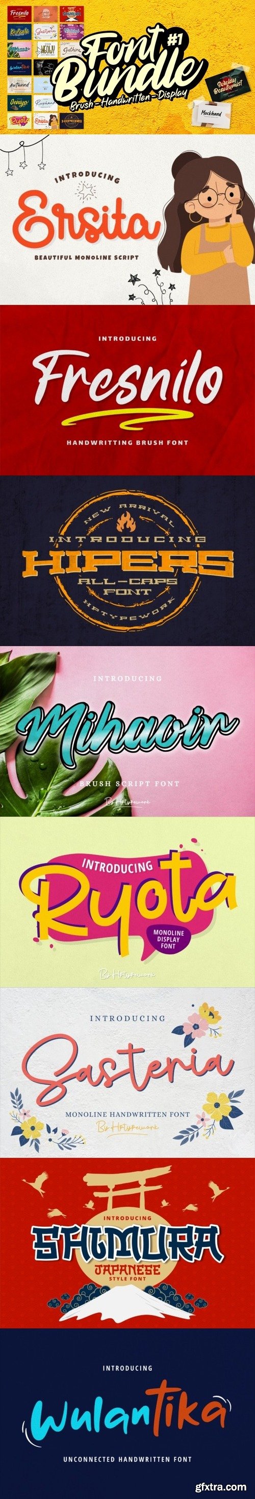 Eye-Catching Font Bundle Vol 1