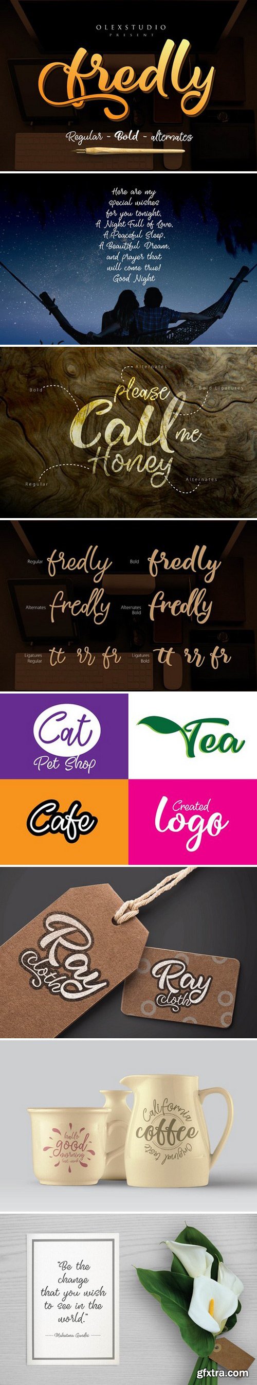 Fredly Script Fonts