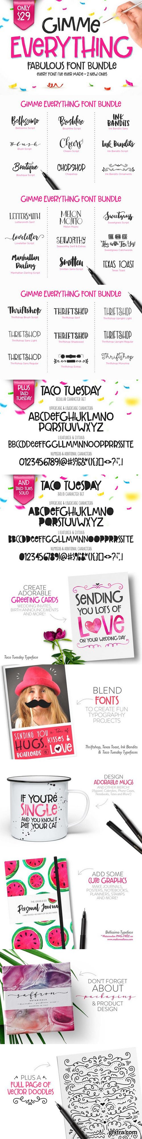 Gimme Everything Font Bundle