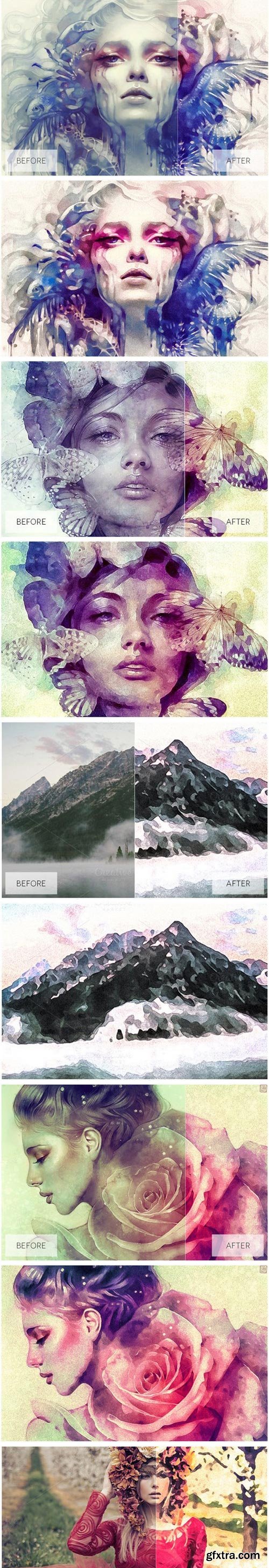 Lovely Watercolor Effect Actions