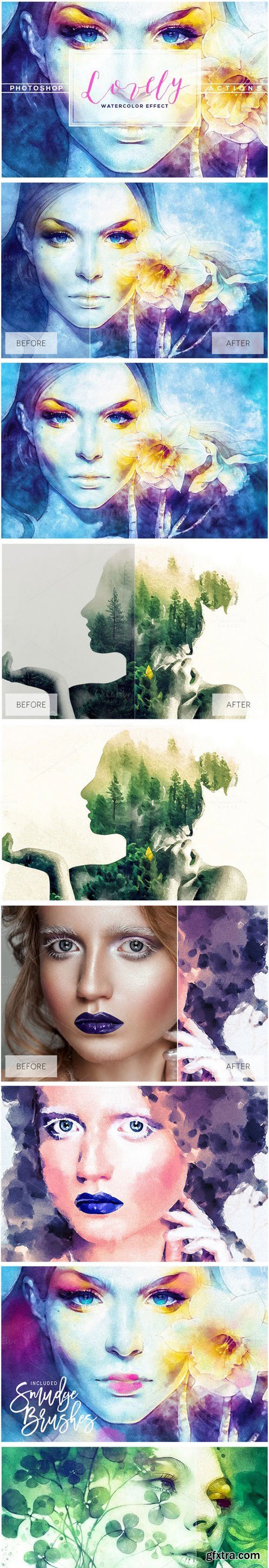 Lovely Watercolor Effect Actions