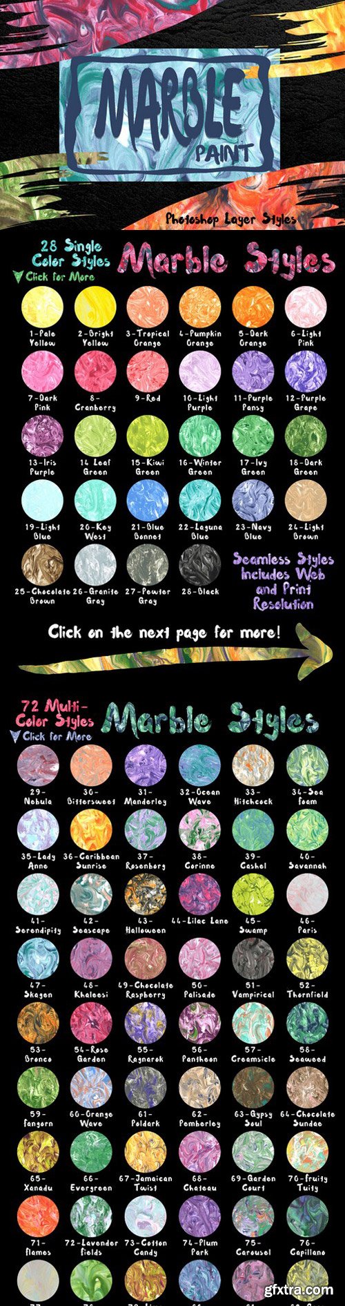 Marble Paint Styles for Photoshop