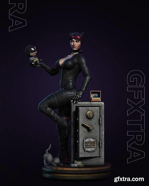 Catwoman Washed 3D Print