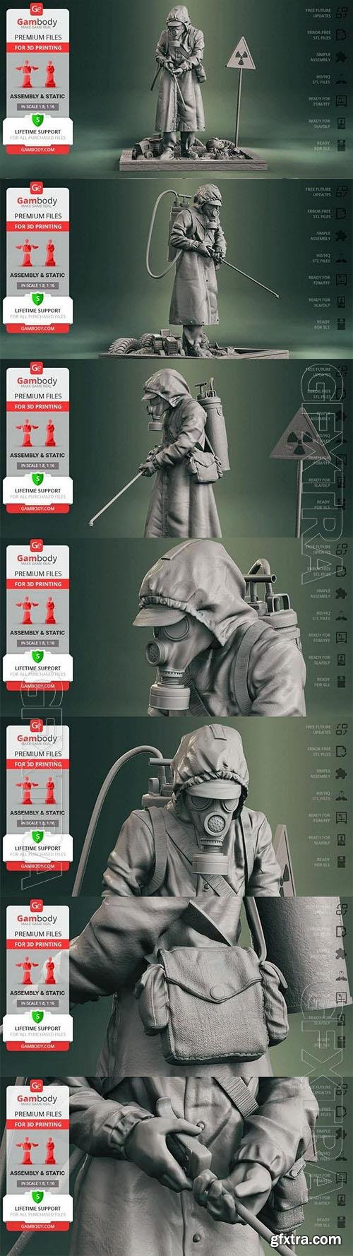 Chernobyl Liquidator 3D Printing Figurine – Assembly 3D Print