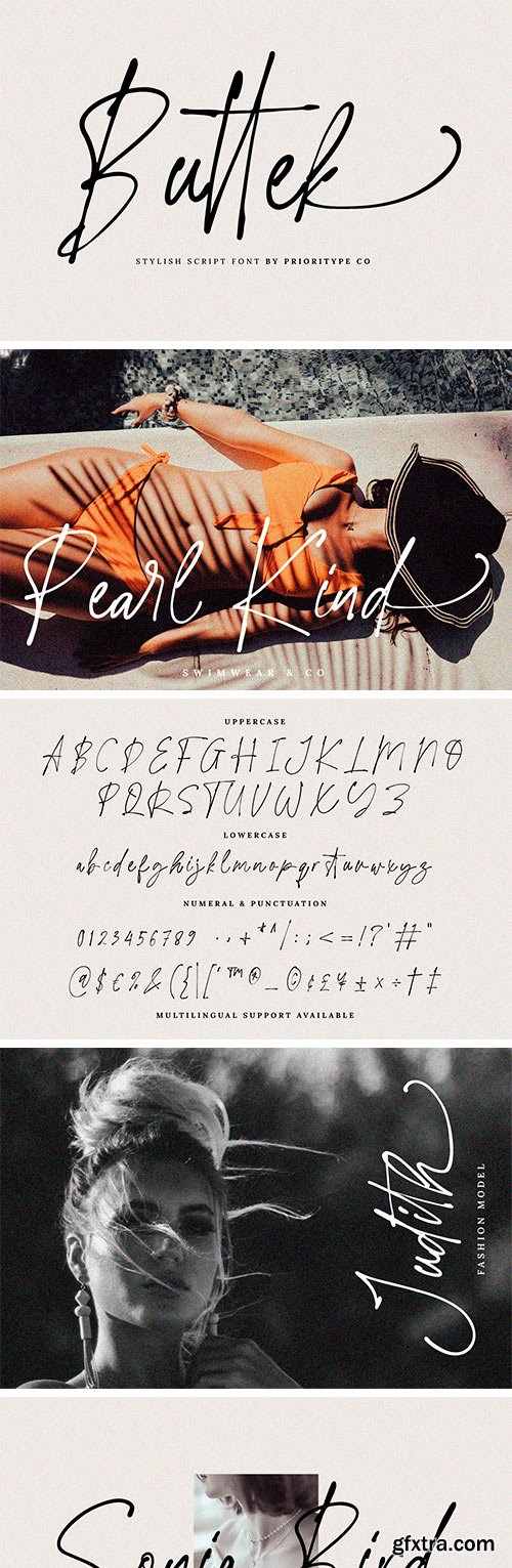 Buttek - Stylish Script Font