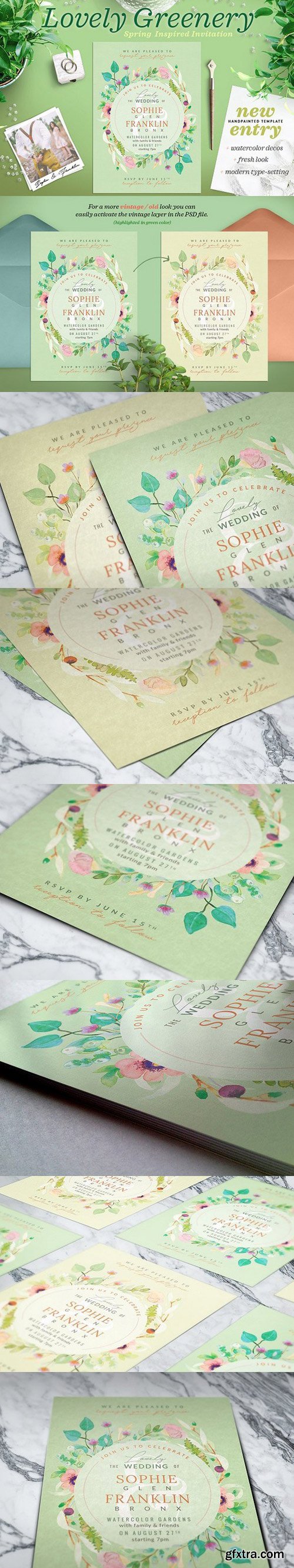 Lovely Greenery Wedding Card III