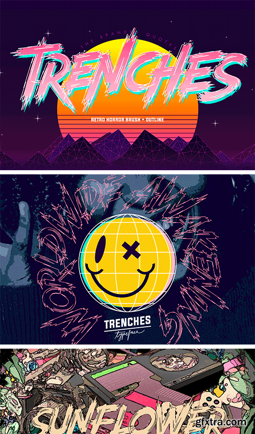 Trenches - Retro Horror Typeface