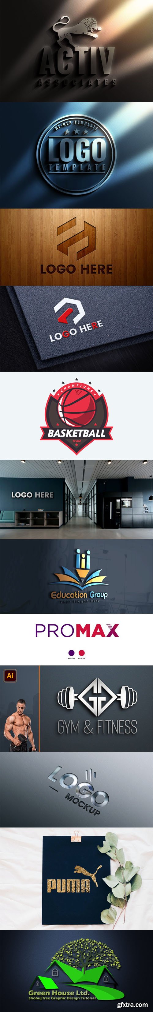 11 Realistic Logo Designs Templates for Photoshop & Illustrator