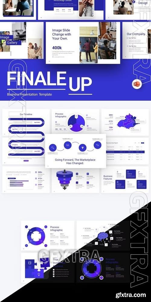 Finale Up Blue Creative Business PowerPoint LNAGVZA