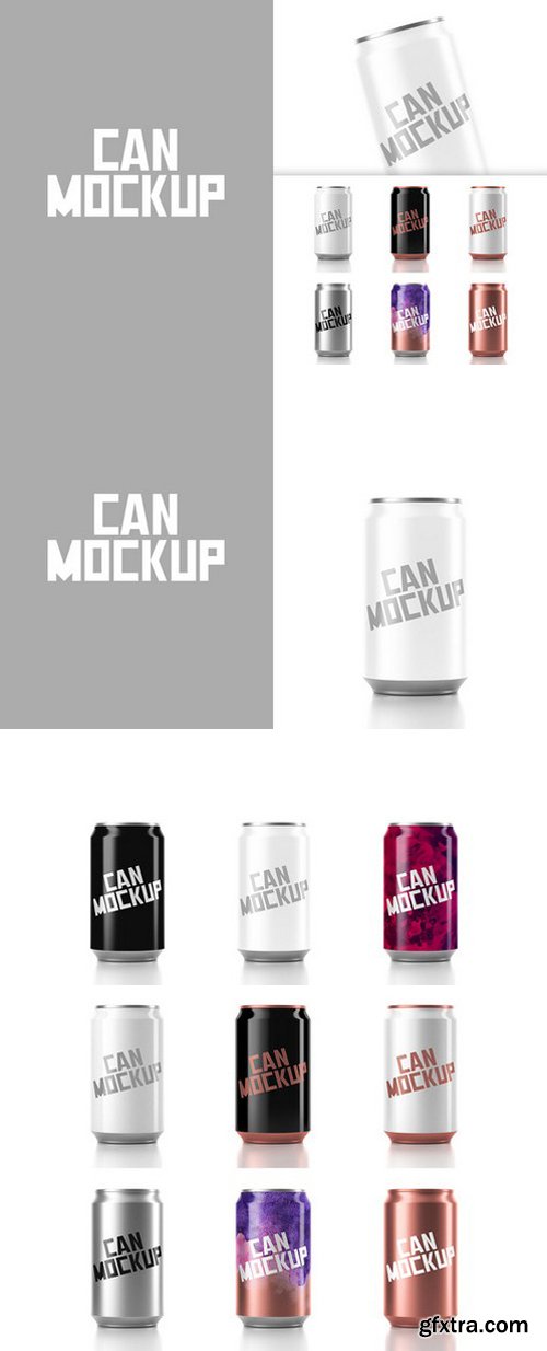 Aluminum Can PSD Mockup