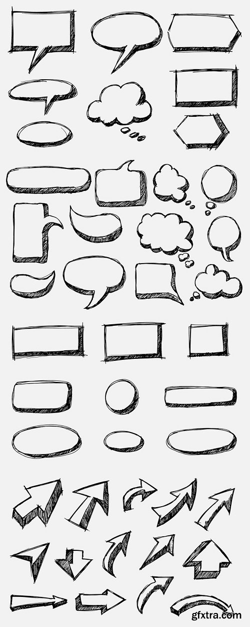 Sketchy hand drawn Shapes