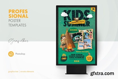 Kids Summer Camp Poster Templates 45VLEPN