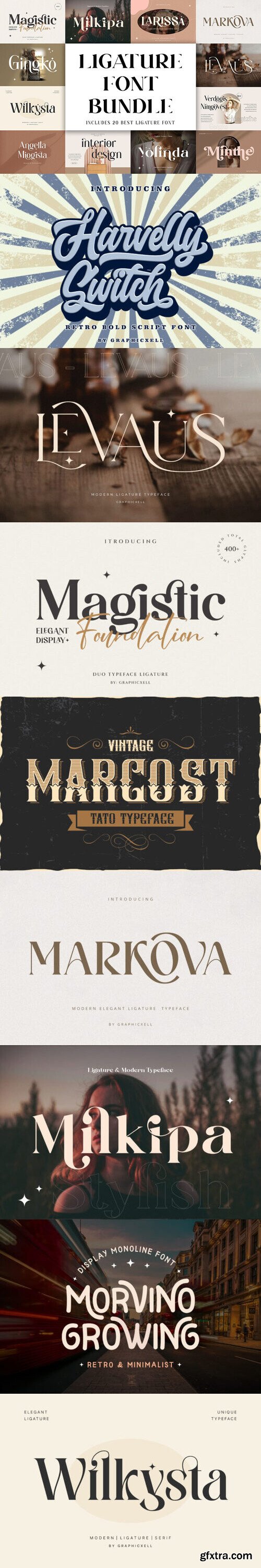 Ligature Font Bundle