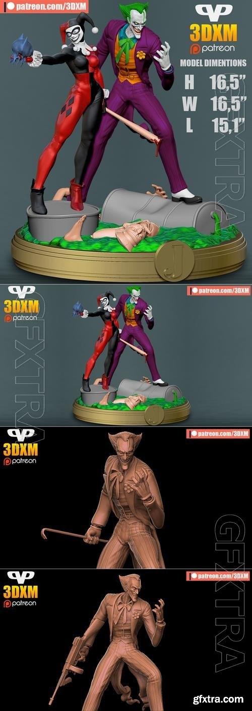 3DXM - Harley and Joker 02 3D Print