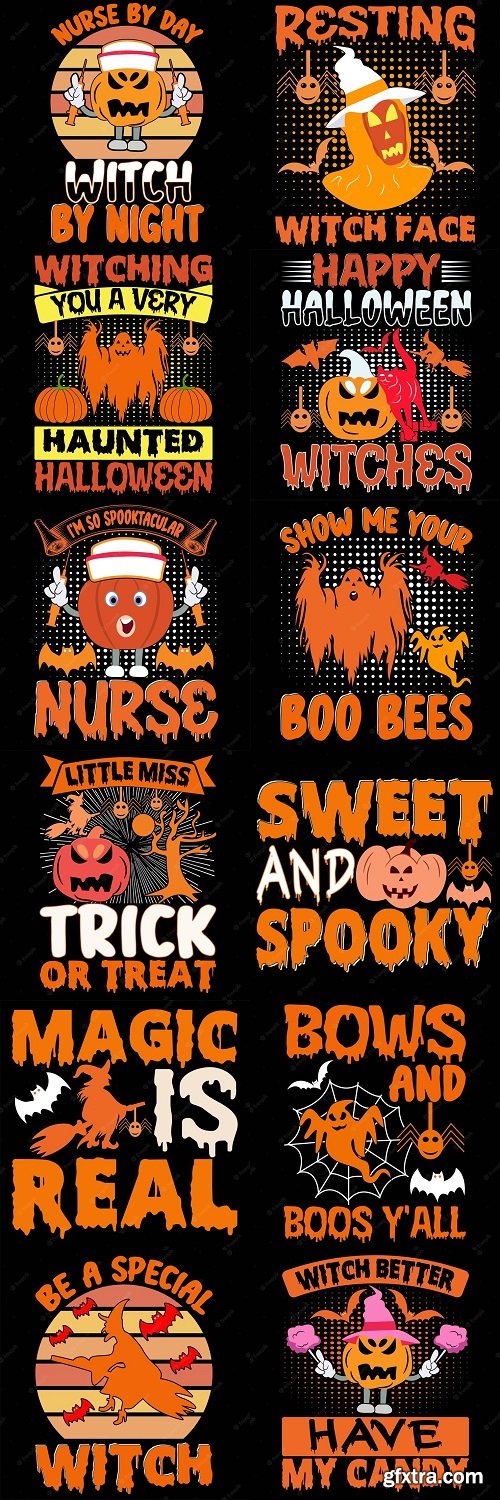 Halloween vector t-shirt designs