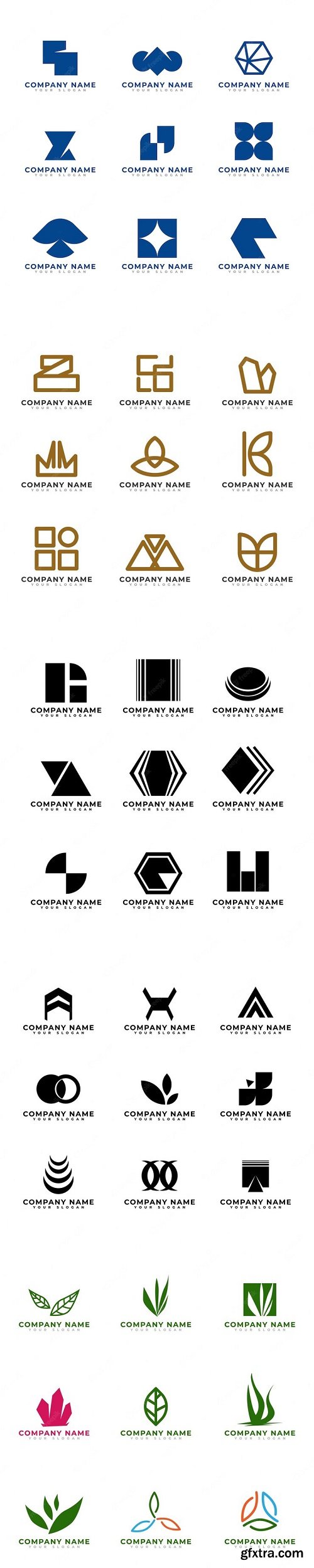 Set of company logo design ideas