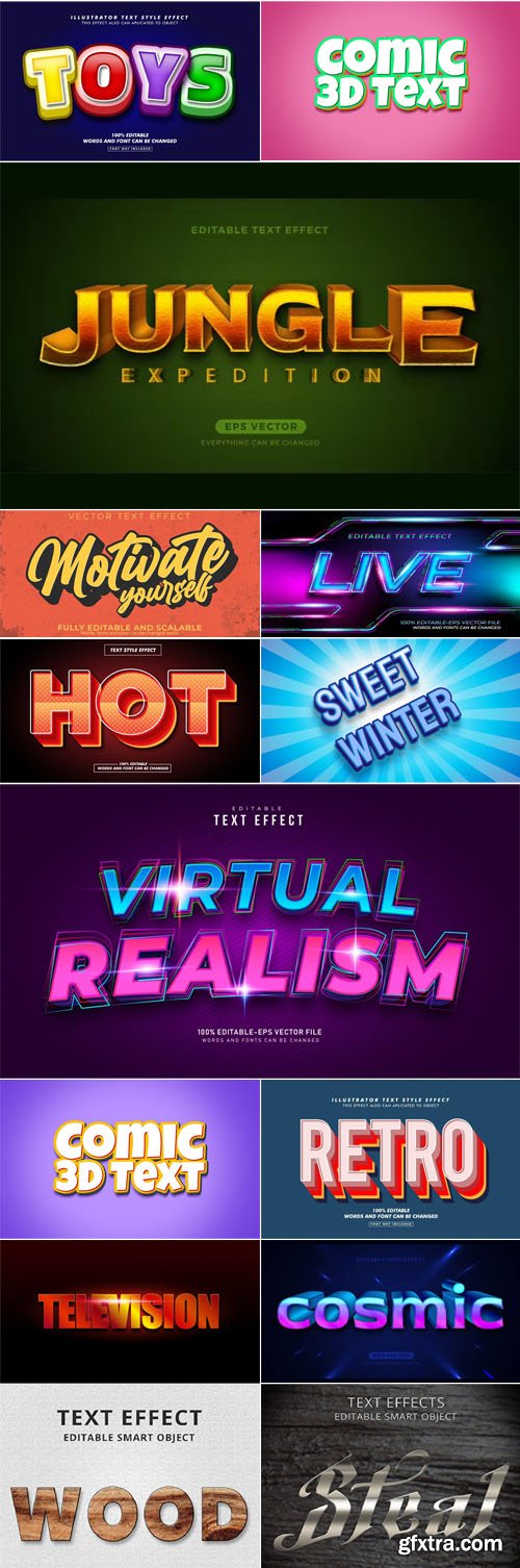 25 Text Effects for Photoshop & Illustrator