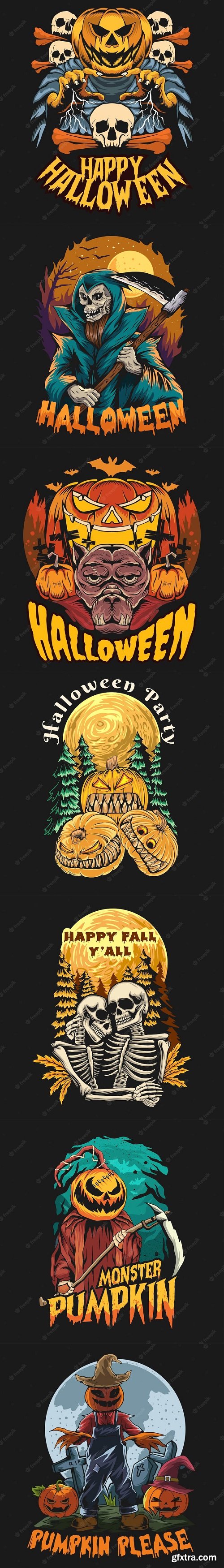 Halloween t-shirt design artwork