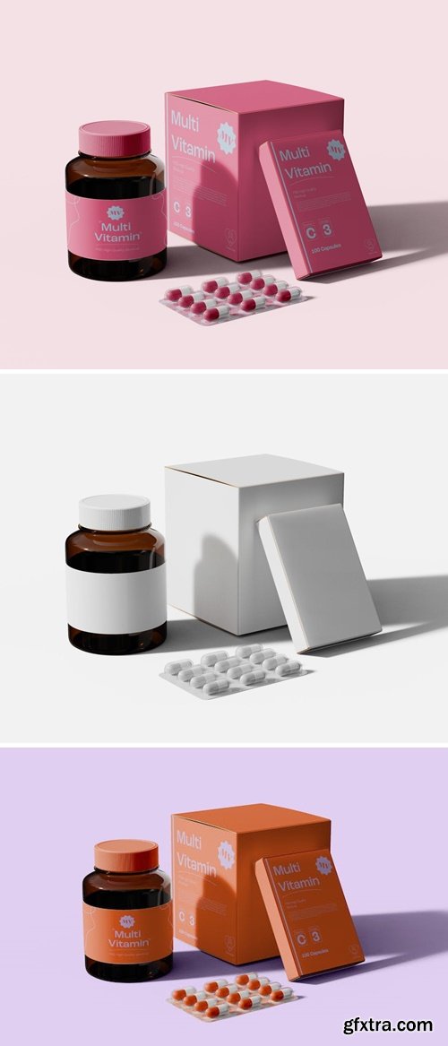 Pharmaceutical Packaging Mockup T7AN63W