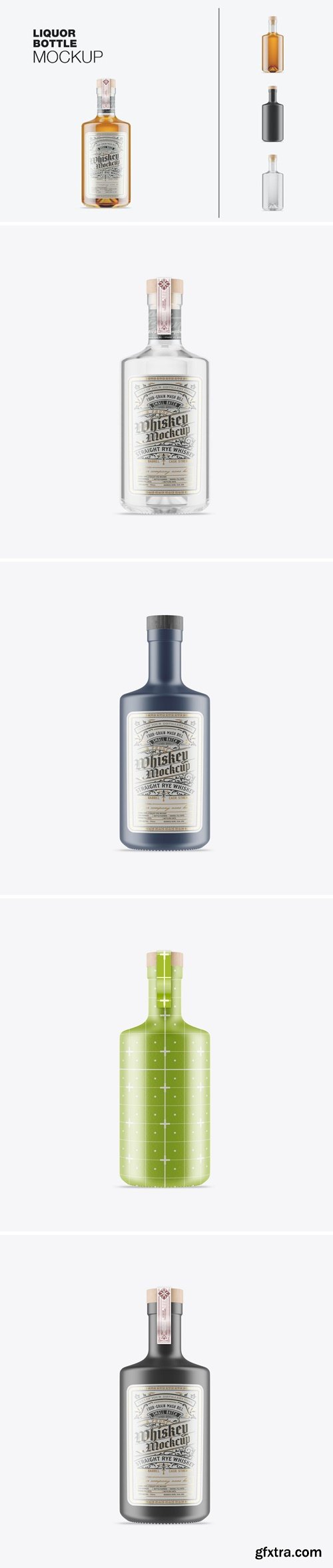 Liquor Glass Bottle Mockup DJM6USB