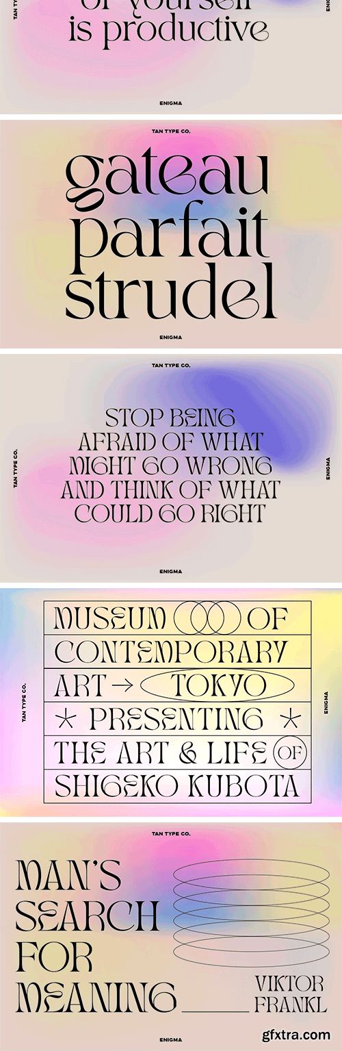 TAN Enigma - Elegant Display Serif