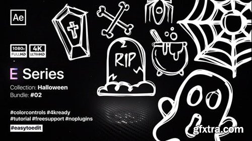 Videohive Doodle Halloween Elements 39851682