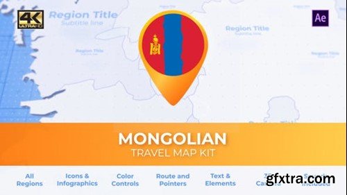 Videohive Mongolia Map - Mongolian Travel Map 39801180