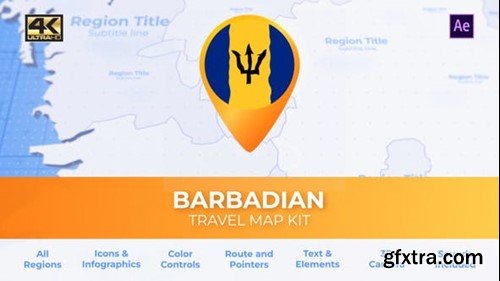 Videohive Barbados Map - Barbadian Travel Map 39801143