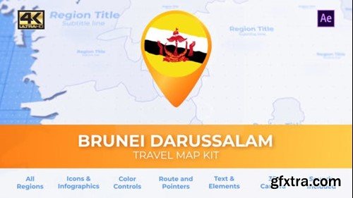 Videohive Brunei Map - Brunei Darussalam Travel Map 39800073