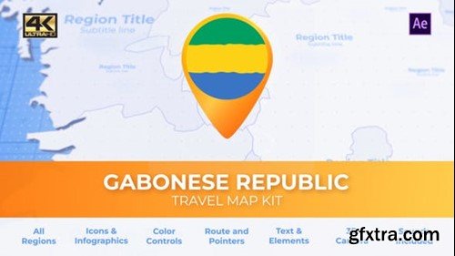 Videohive Gabon Map - Gabonese Republic Travel Map 39800097