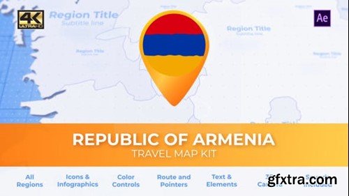 Videohive Armenia Map - Republic of Armenia Travel Map 39801071