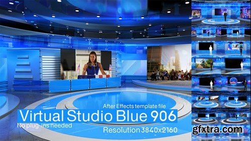 Videohive Virtual Studio Blue 906 32321252