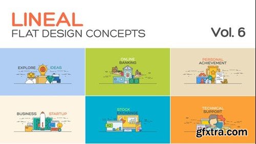 Videohive Flat Design Concepts Vol.6 39900203