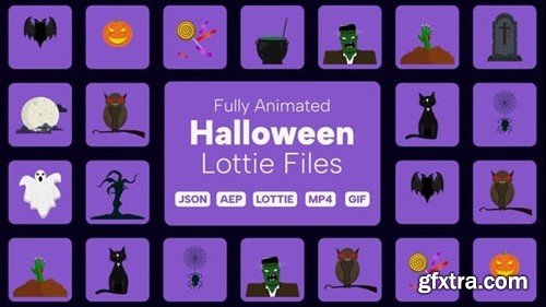 Videohive Halloween Lottie Elements 39890070